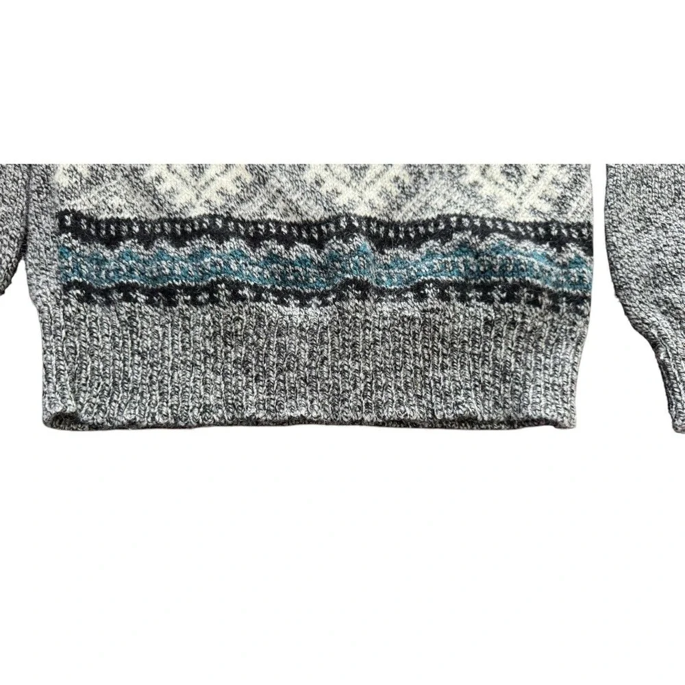 Environmental Clothing Mens Sweater Large Fair Isle‎ Wool Grandpa Academia Cabin